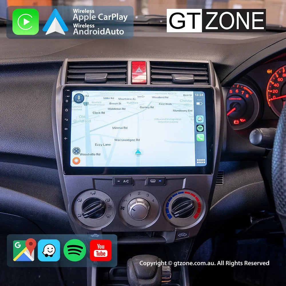 Honda City Head Unit Upgrade Kit (2014-2018) - 10inch Wireless Multitouch Smartscreen with Apple Carplay Android Auto