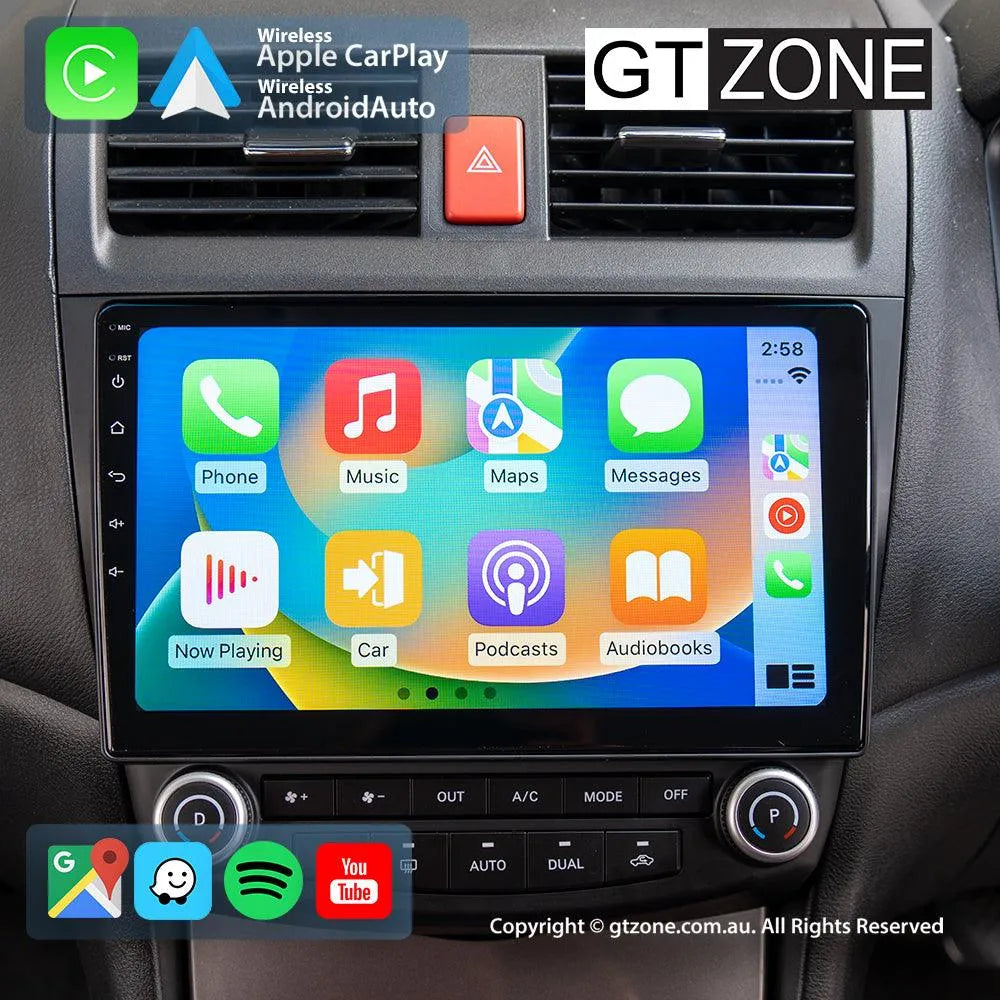 Honda Accord Head Unit Upgrade Kit (2003-2007) -10inch Wireless Multitouch Smartscreen With Apple Carplay Android Auto
