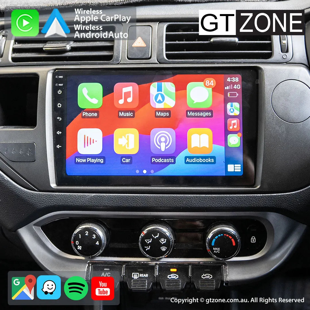 Kia Rio Head Unit Upgrade Kit (2016-2018) - 9inch Wireless Multitouch Smartscreen with Apple Carplay Android Auto
