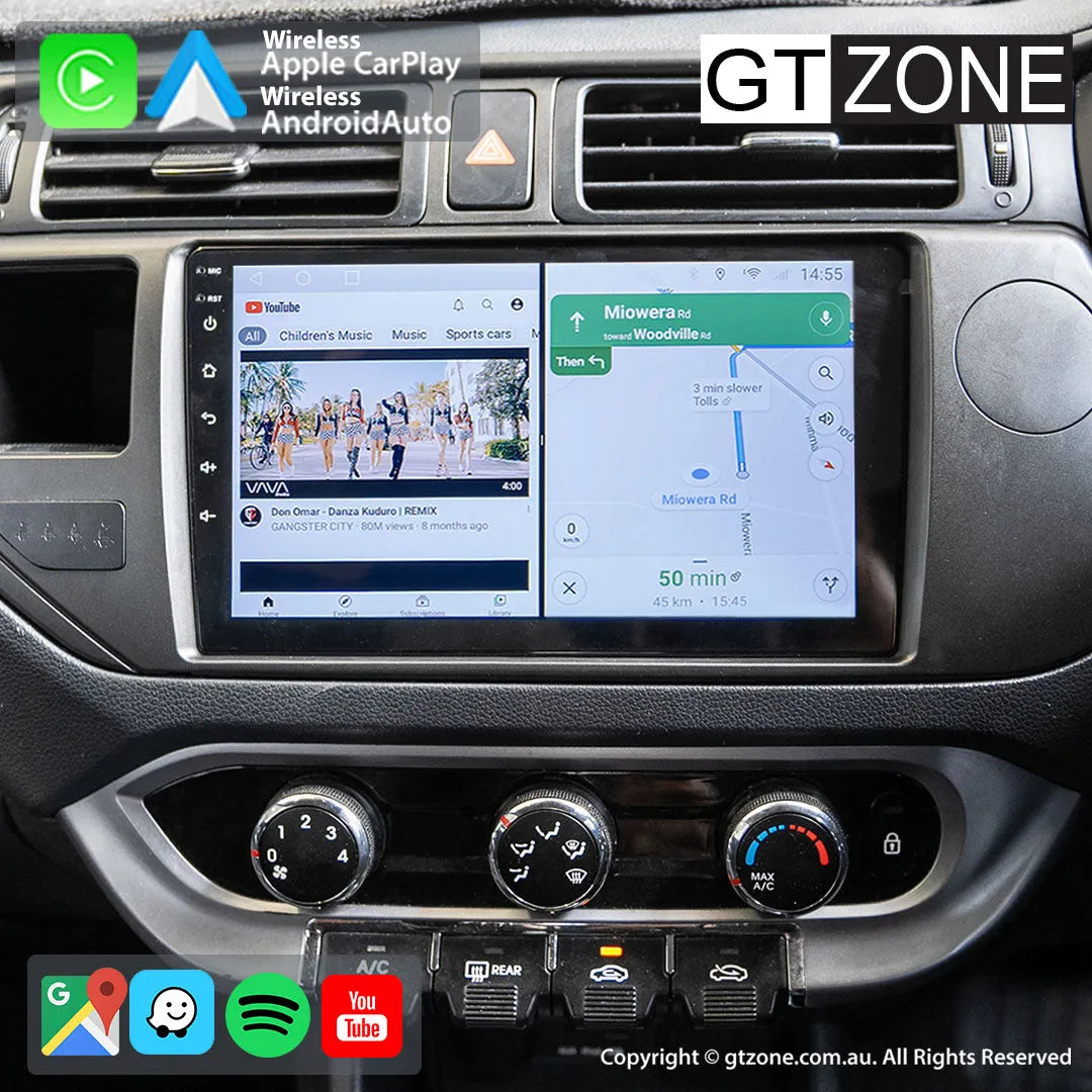 Kia Rio Head Unit Upgrade Kit (2016-2018) - 9inch Wireless Multitouch Smartscreen with Apple Carplay Android Auto