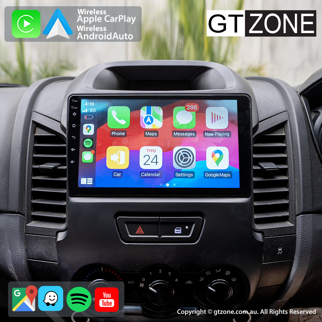 Ford Ranger PX Head Unit Upgrade Kit (2012-2015) - 9inch Touchscreen with Wireless Apple Carplay & Android Auto