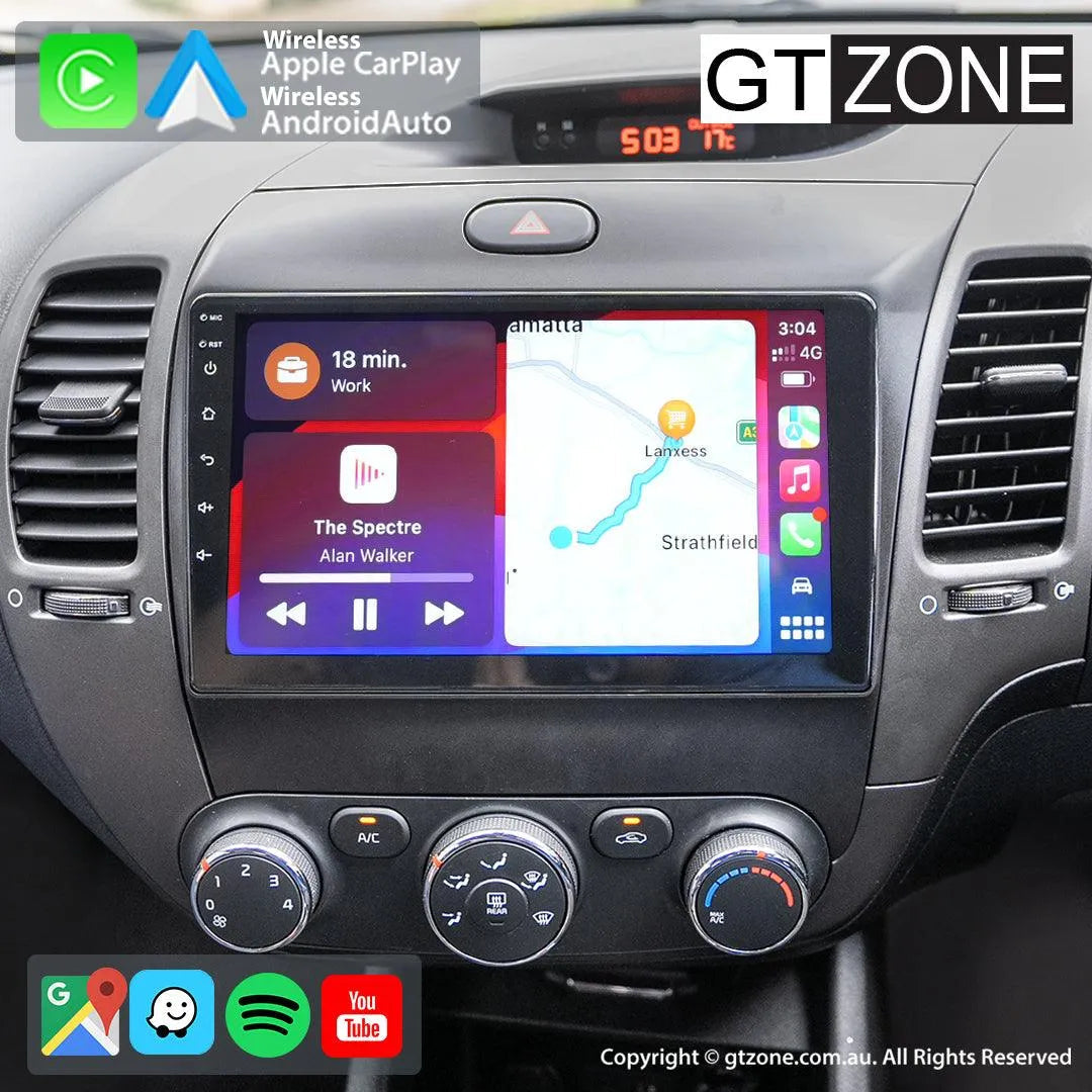 Kia Cerato Head Unit Upgrade Kit (2015-2020) - 9inch Wireless Multitouch Smartscreen with Apple Carplay Android Auto