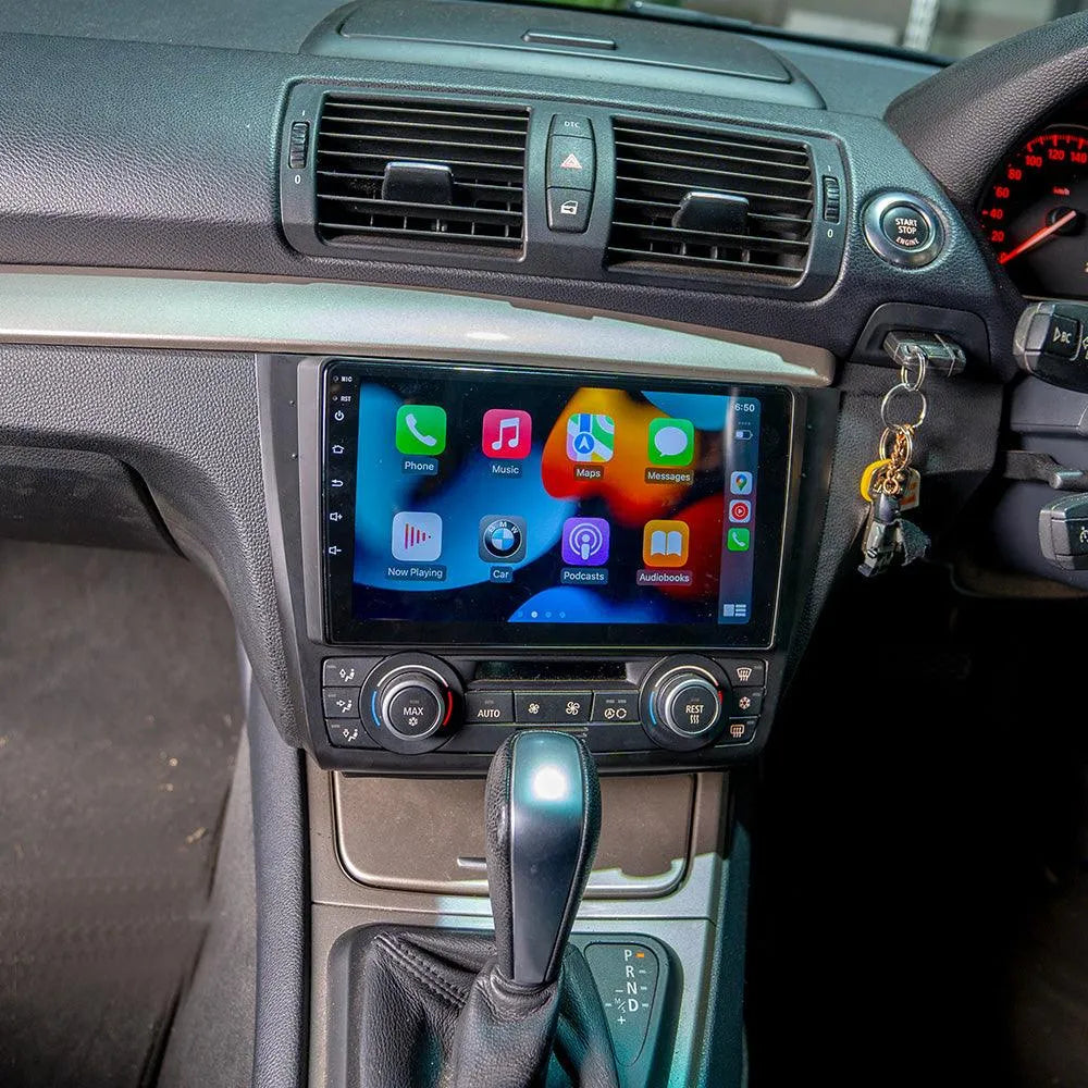 BMW 1-Series Auto-AC Head Unit Upgrade Kit (1998-2006) - 9inch Wireless Multitouch Smartscreen with Apple Carplay Android Auto